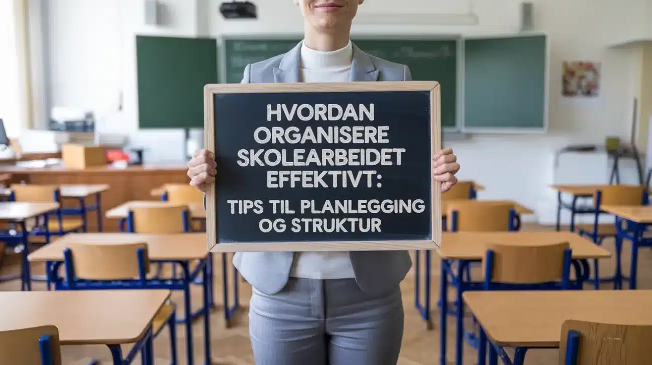 Hvordan organisere skolearbeidet effektivt tips planlegging struktur featured