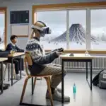 Norwegian students use vr and ar in a bright safe classroom